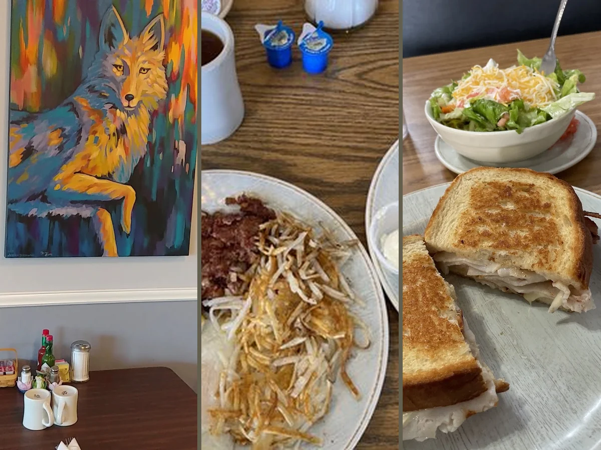 Comfort food served in a cozy cafe.
